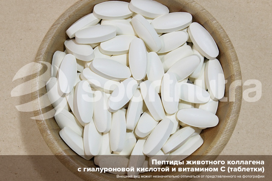 Пептиды коллагена с гиалуроновой кислотой и витамином С в таблетках АНГРО, in-bulk
