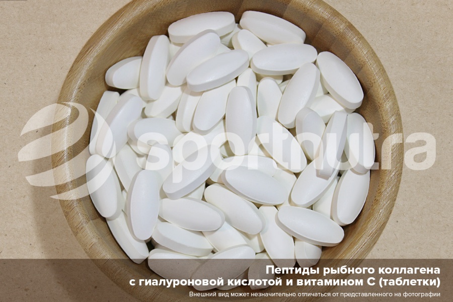 Морской коллаген с гиалуроновой кислотой и витамином С в таблетках АНГРО, in-bulk